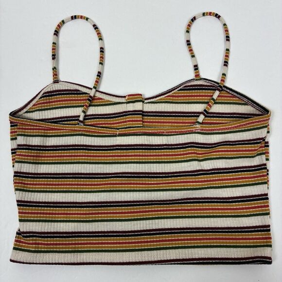 ⭐️ Project Social T Urban Outfitters Tank Top Crop Sz M Rainbow Kidcore - Picture 4 of 6